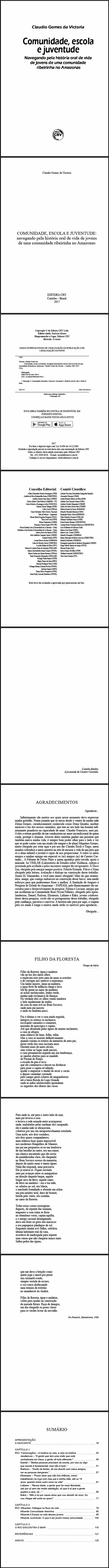 COMUNIDADE, ESCOLA E JUVENTUDE:<br>navegando pela história oral de vida de jovens de uma comunidade ribeirinha no Amazonas 